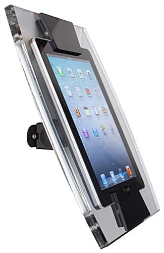 Acrylic iPad Wall Mount with Tilting Bracket - Clear - Image 3