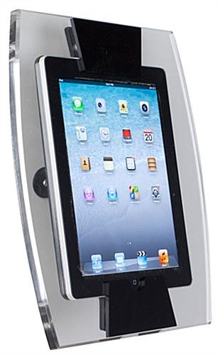 Acrylic iPad Wall Mount with Tilting Bracket - Clear