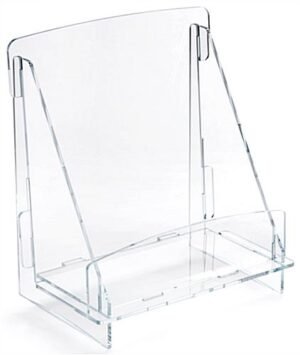 Acrylic Magazine Holder, 8.5"w, Tabletop, Single Pocket, Ships Flat - Clear