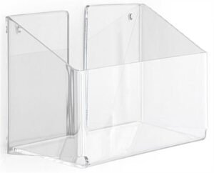 Acrylic Magazine Wall Rack, 8.5"w, Single Pocket - Clear