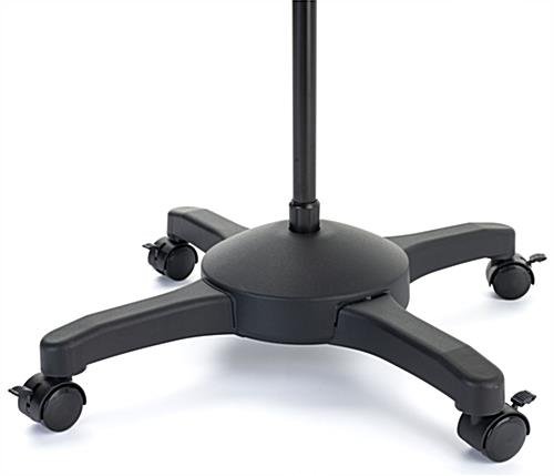 Adjustable Floor Stand with Wheels, L-Arm - Black - Image 6