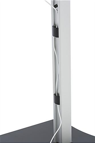Adjustable iPad Floor Stand, Laptop Lock w/ Exposed Home Button – Black & Silver - Image 8
