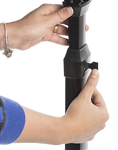 Adjustable iPad Floor Stand, Locking Enclosure w/ Exposed Home, CC Reader Compatible - Image 4