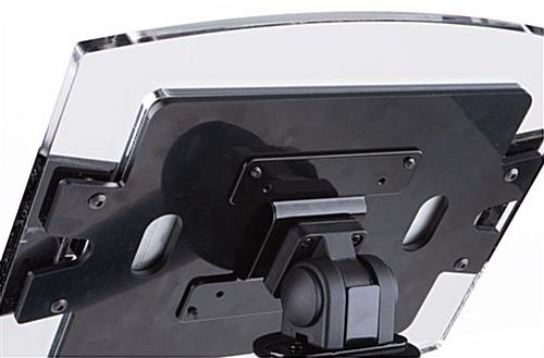 Adjustable iPad Floor Stand w/ Acrylic Enclosure, Tilting Bracket WITHOUT Lock - Image 5
