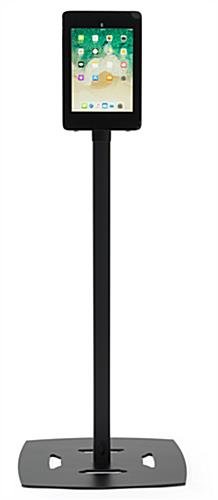 Adjustable iPad Pro 10.5” Floor Stand, Locking w/ Covered Home Button - Black - Image 3