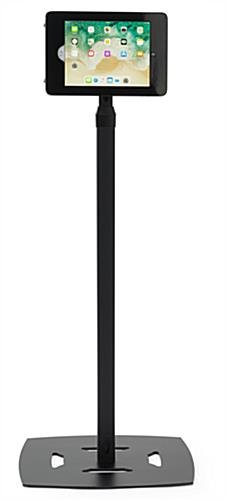 Adjustable iPad Pro 10.5” Floor Stand, Locking w/ Exposed Home Button - Black - Image 4