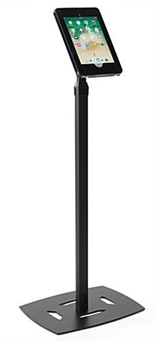 Adjustable iPad Pro 10.5” Floor Stand, Locking w/ Exposed Home Button - Black
