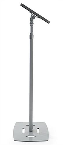 Adjustable iPad Pro 10.5” Floor Stand, Locking w/ Exposed Home Button - Silver - Image 5