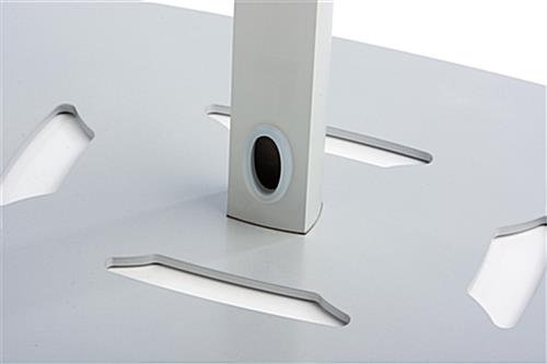 Adjustable iPad Pro Floor Stand, Locking Enclosure w/ Exposed Home Button - Silver - Image 5