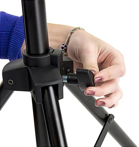 Adjustable iPad Tablet Tripod Floor Stand, with Tilting & Rotating Bracket - Black - Image 4