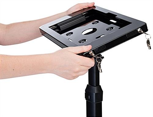 Adjustable Microsoft Surface Floor Stand, Locking Enclosure - Black - Image 5