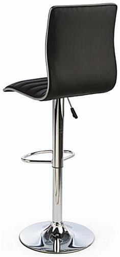 Adjustable Stool w/ Leatherette Seat, 360° Swivel, Backrest, Set of 2 - Black - Image 4