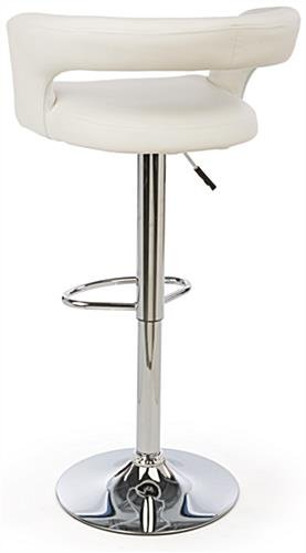 Adjustable Stool w/ Leathette Seat, 360° Swivel, Backrest, Armrests, Set of 2 - White - Image 4