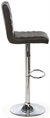Adjustable Stool w/ Leathette Seat, 360° Swivel, Backrest, Set of 2 - Black - Image 3