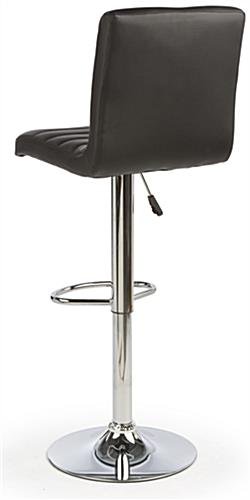 Adjustable Stool w/ Leathette Seat, 360° Swivel, Backrest, Set of 2 - Black - Image 4
