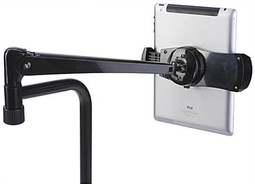 Adjustable Tablet Mount with Clamp for Wheelchair, Rotating & Tilting - Black - Image 3