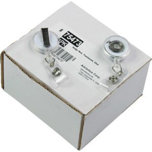 Advantus 34" Retractable ID Card Reel, Clear, 12 ct