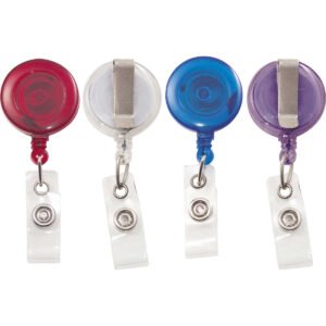 Advantus Retractable 34" Identification Card Reel, Assorted Colors, 8 ct