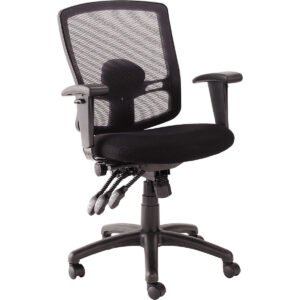 Alera Etros Series Mid-Back Mesh Petite Desk Chair, Black
