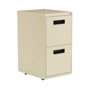 Alera Mobile 2-Drawer Pedestal File Cabinet, 14.96"W x 19.29"D x 27.75"H, Putty