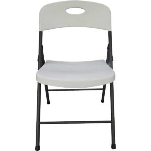 Alera Molded Resin Folding Chair, White, 4 ct