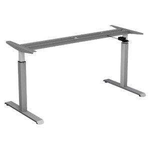 Alera Pneumatic Height-Adjustable Standing Desk Base, Gray