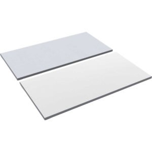 Alera Reversible Laminate Desk Top, 60"W x 24"D, White and Gray