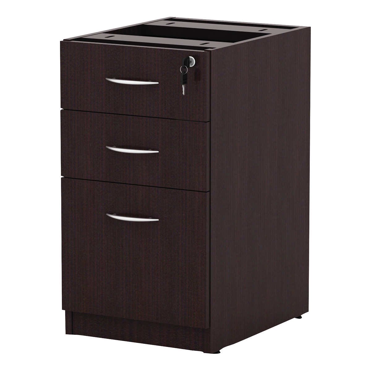Alera Valencia Series Box and File Pedestal, 15.63"W x 20.5"D x 28.5"H, Espresso - Image 3