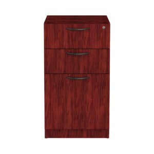Alera Valencia Series Full Pedestal File Cabinet, 15.63"W x 20.5"D x 28.5"H, Mahogany