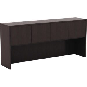 Alera Valencia Series Hutch with Doors, 70-5/8"W x 15"D x 35-1/2"H, Espresso