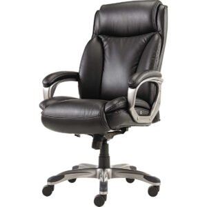 Alera Veon Series Bonded Leather Office Chair, Black