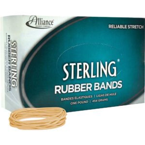 Alliance Sterling Rubber Bands, Size 19, 1700 Bands, 3 ct