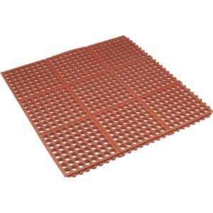Apache Mills Performa Anti-Fatigue Grease-Proof Mat, 3’ x 3’, Red
