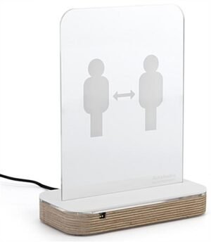 Aura Aware Social Distancing Smart Device w/ Visual and Audible Alerts - Oak