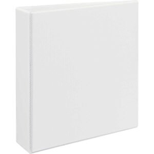 Avery Heavy-Duty View Binder, 2" One-Touch Rings, 540 Sheet Capacity, DuraHinge, White, 3 ct