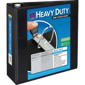 Avery Heavy-Duty View Binder, 4" One-Touch Rings, 780 Sheet Capacity, DuraHinge, Black