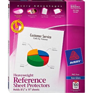 Avery Heavyweight Reference Sheet Protectors, Non-Glare, 100 ct