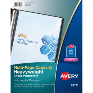 Avery Multi-Page Capacity Sheet Protectors, Diamond Clear, 25 ct
