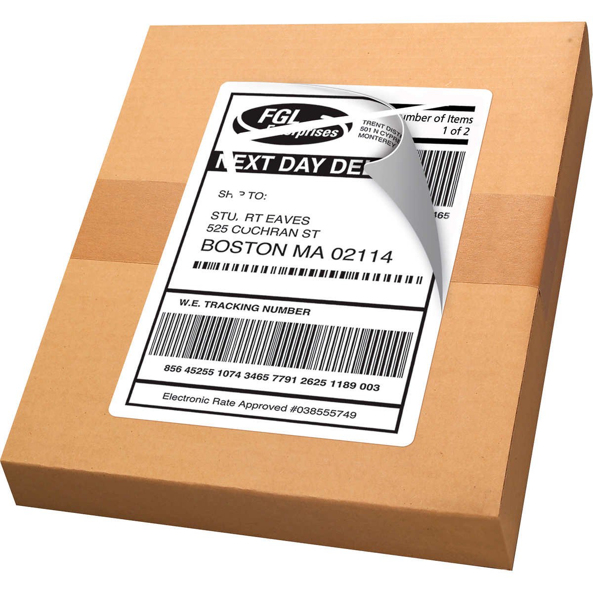 Avery TrueBlock Internet Shipping Labels, Laser, White, 5-1/2" x 8-1/2", 200 Labels - Image 2