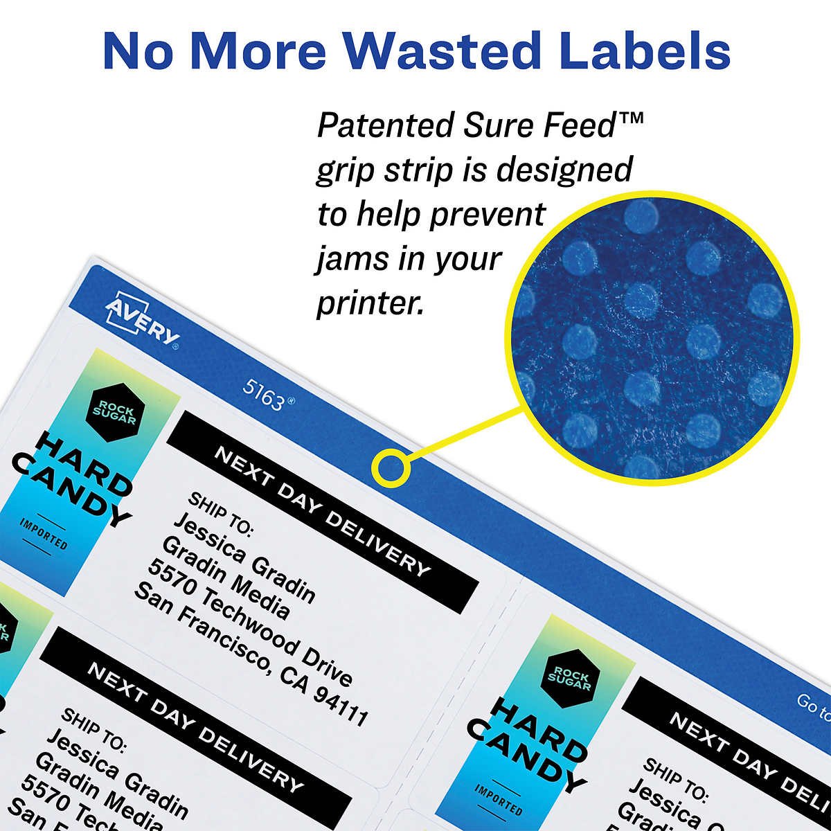 Avery TrueBlock Shipping Labels with Sure Feed, Laser, White, 3-1/2" x 5", 400 Labels - Image 2
