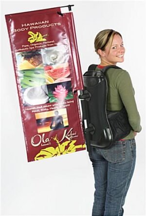 Backpack Banner with 36"h Rectangular Banner, Double-Sided, Custom Printed Graphic