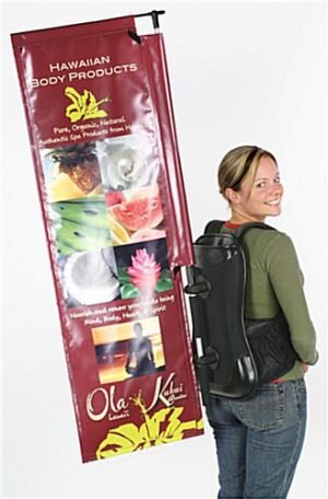 Backpack Banner with 48"h Rectangular Banner, Double-Sided, Custom Printed Graphic