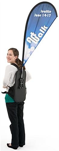 Backpack with 40" Teardrop Banner, Double-sided Custom Graphics