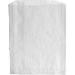 Bagcraft PB25 Grease Resistant Sandwich and Pastry Bag, 6-1/2" x 1" x 8", White, 2000 ct