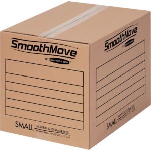 Bankers Box SmoothMove Moving/Storage Box, No Lid, Small, Kraft, 20 ct