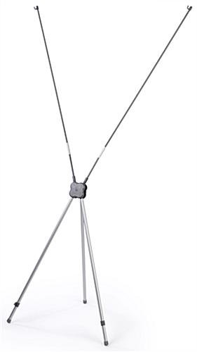 Banner Stand with Adjustable Width & Height - Silver