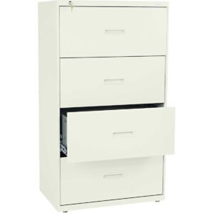 basyx by HON Embark 400 Series 4-Drawer Lateral File Cabinet, Letter/Legal, 30"W x 53-1/4"H x 19-1/4"D, Putty