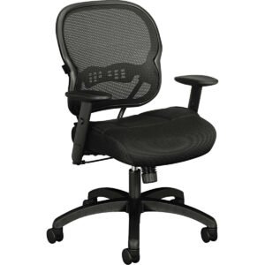 basyx by HON Mid-Back Mesh Task Desk Chair, Black