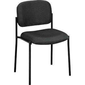 basyx by HON VL606 Series Armless Stacking Guest Chair, Charcoal/Black