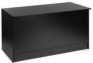 Black Cash Wrap w/ 3 Adjustable Storage Shelves, 70"w